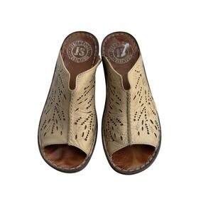 Josef Seibel Women's Slip On Leather Mules‎ Open Toe Sandal Size 39 US 8